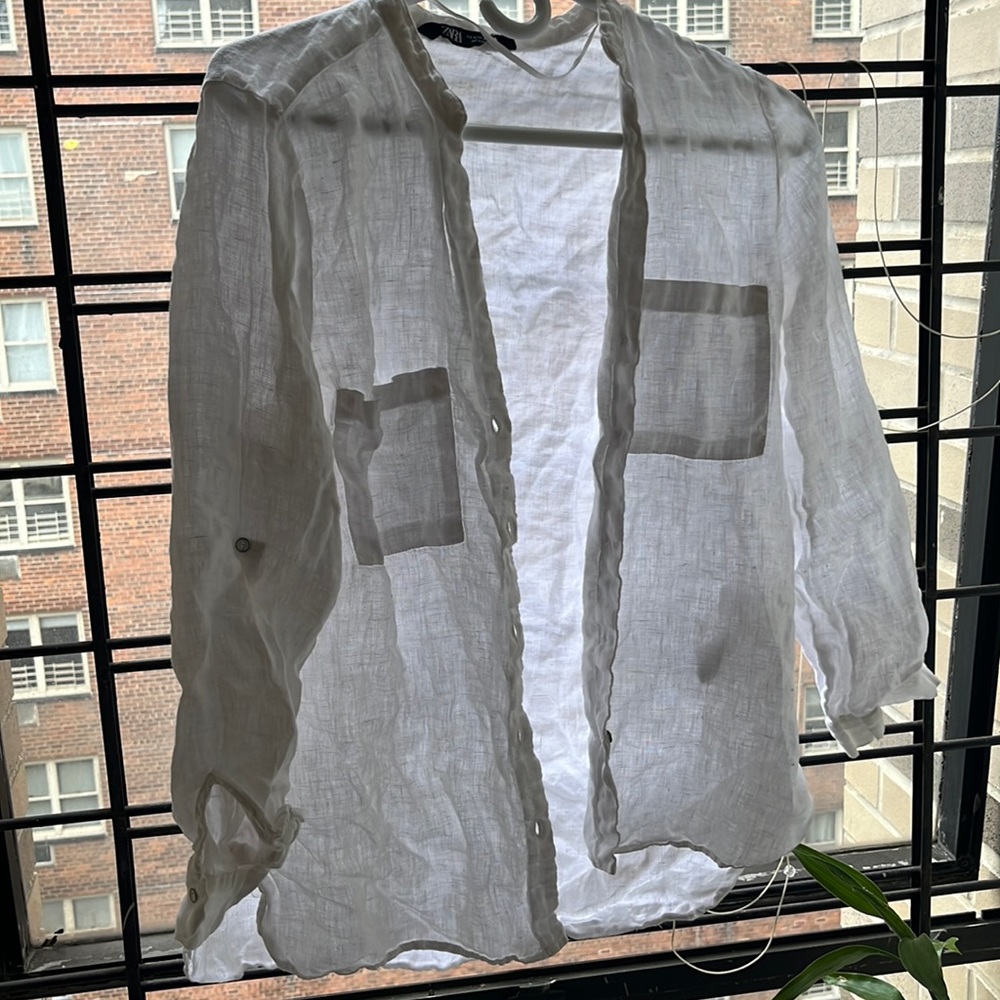 White 3/4 sleeve t-shirt / blouse